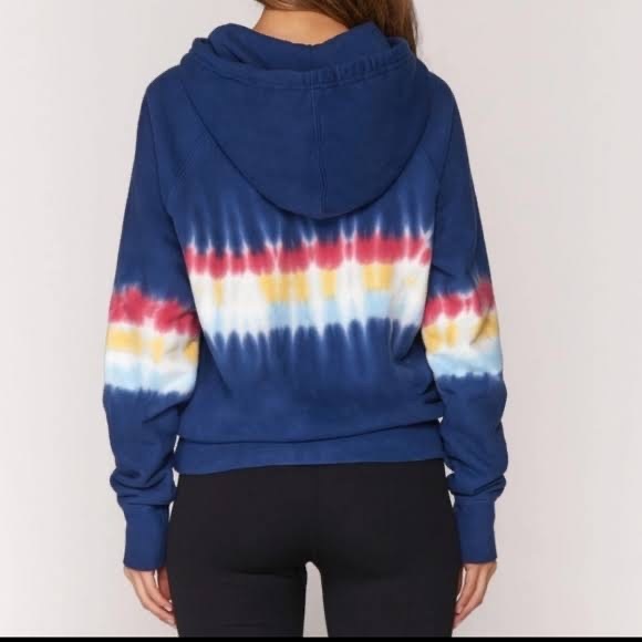 SPIRITUAL GANGSTER Tie-Dye Raglan Hoodie Sweatshirt - Picture 2 of 14